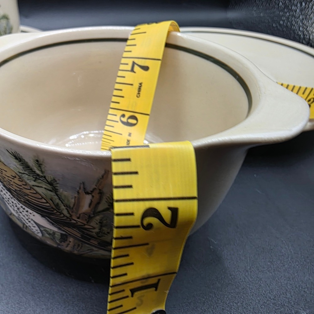 Vintage CP Colditz GDR East Germany Bird Hawk Soup Bowls and Saucers Set of 2 - Picture 15 of 16